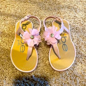 Bebe girls flower sandals